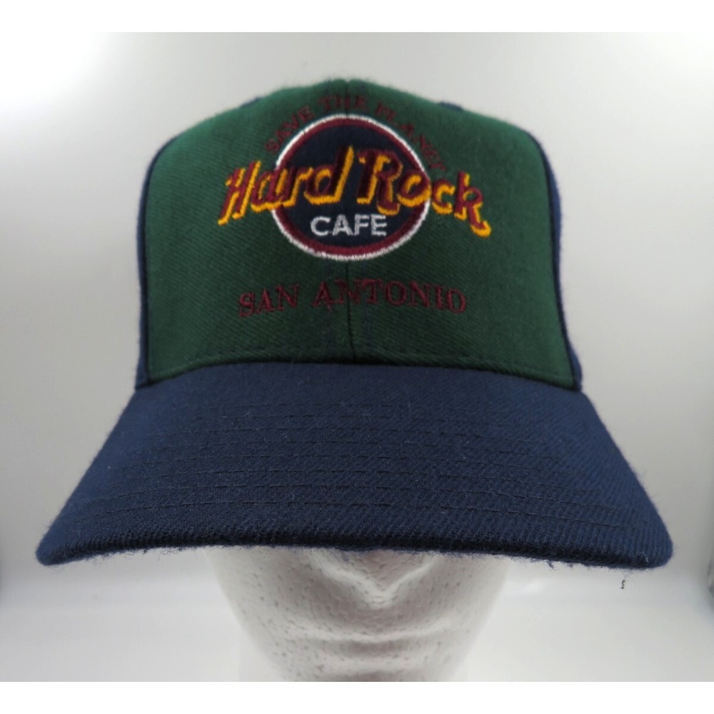 Vintage Hard Rock Cafe Save the Planet San Antonio Texas Wool Multi Snapback Hat